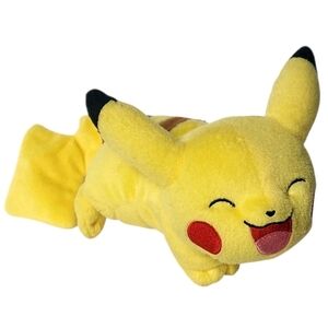 TOMY Pikachu Plush 10" Pokemon Stuffed Toy Yellow 2017 Nintendo Soft